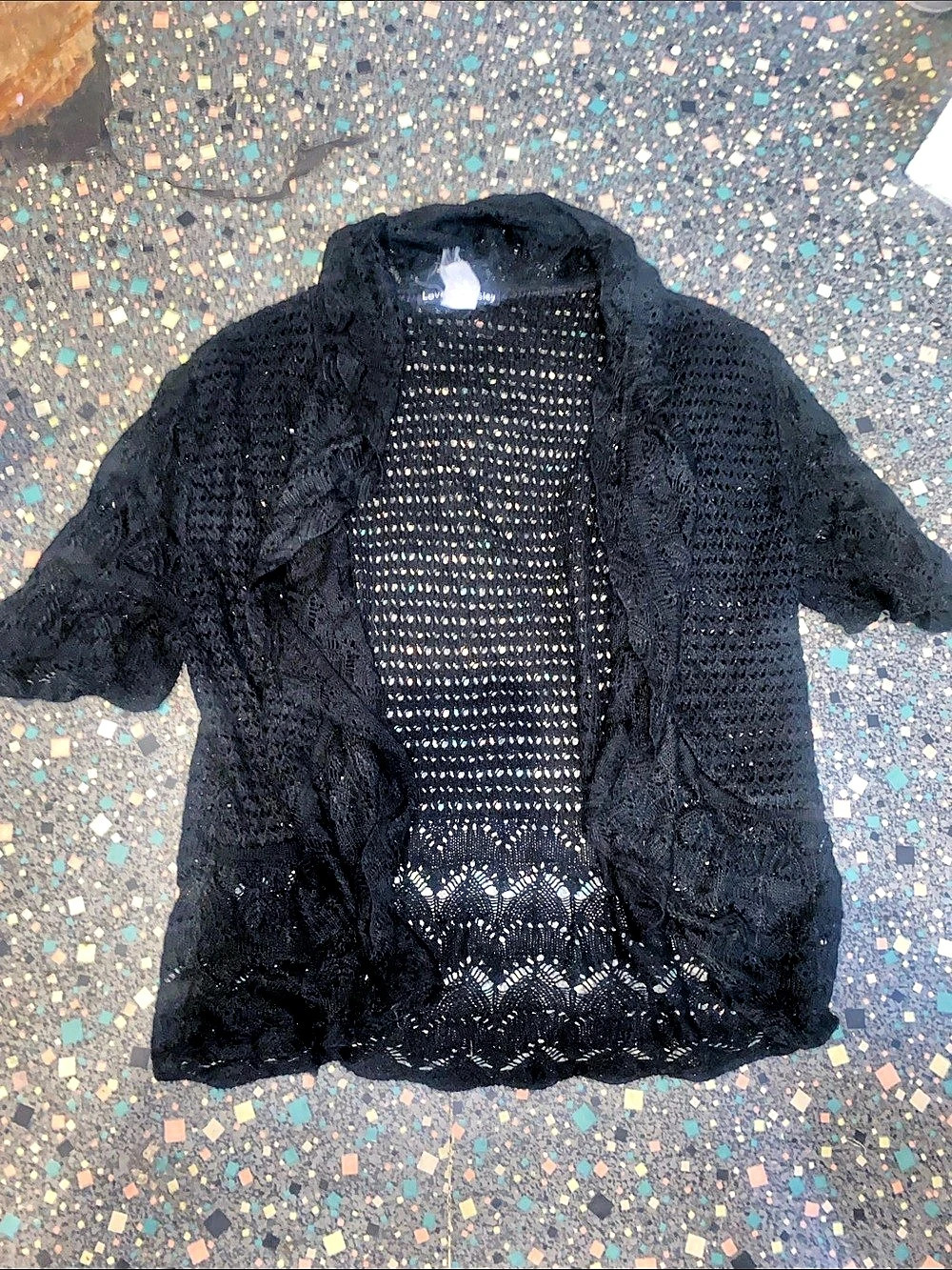 Black Open-Front Cardigan Like New